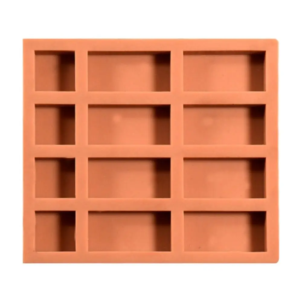 Red Mini Brick Silicone Mold Silicone Construction Material Tile Model Mould Building Making Handmade House Miniature Brick Mold