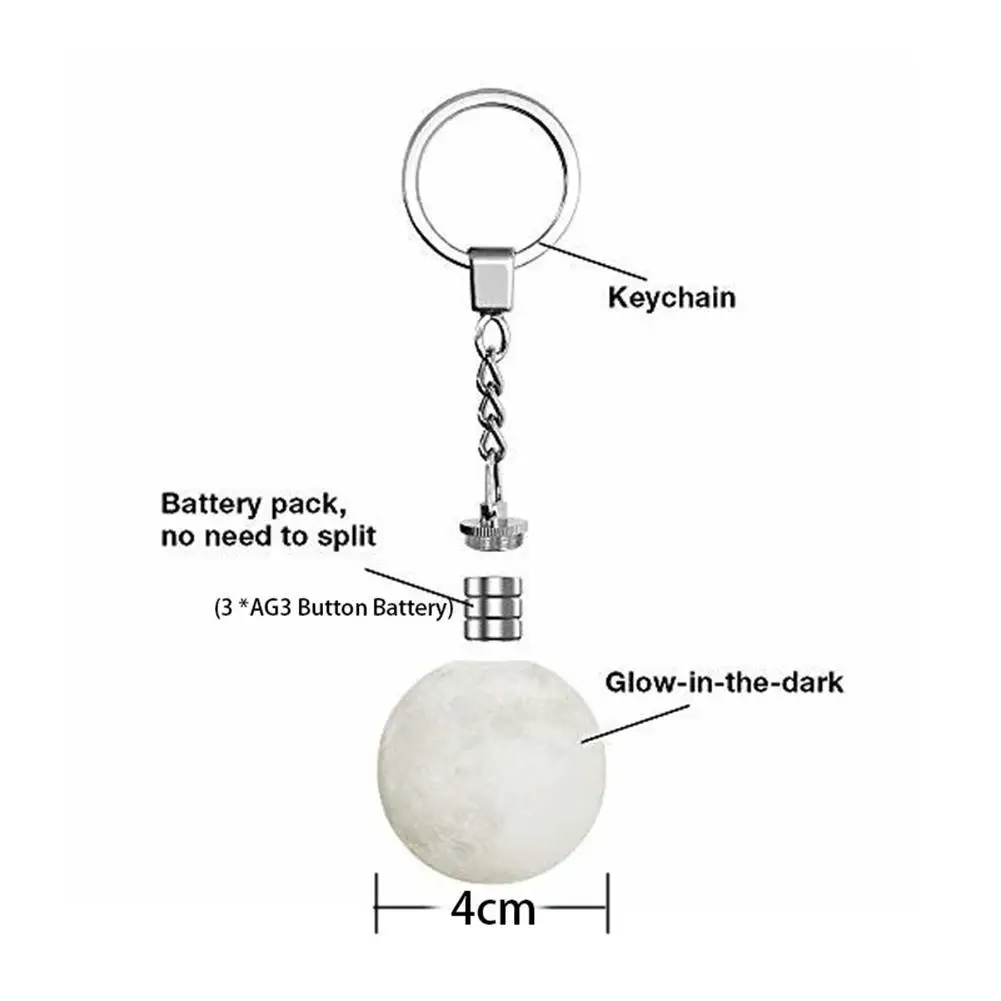 Solar System Planet Keyring Galaxy Nebula Space Keychain Moon Earth Sun Mars Art Picture Double Side Glass Ball Car Key Chain