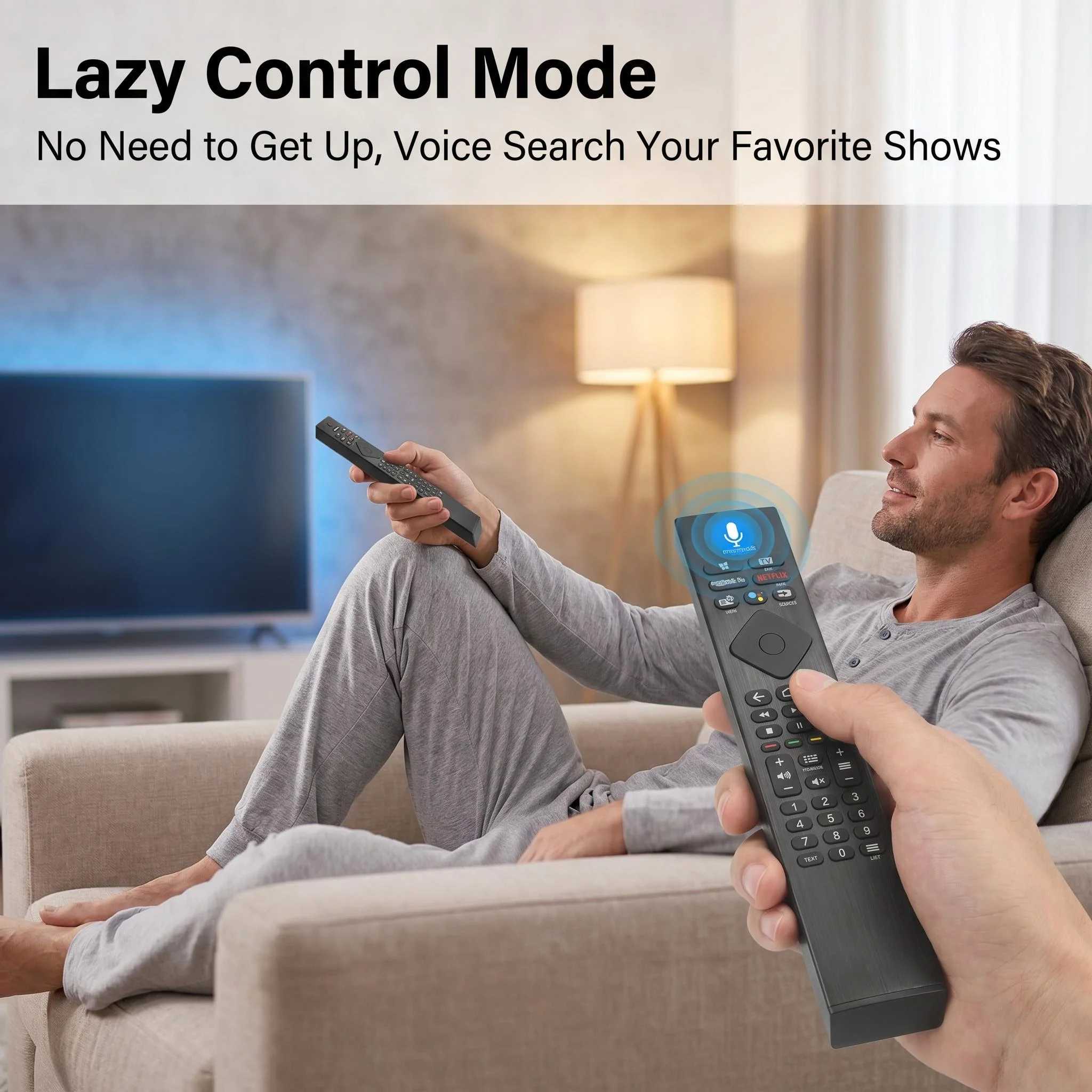 Pilot głosowy FAZV do telewizorów Philips 43PUS8506 58PUS8506 8500 8506 PUS85 Series 4K UHD LED Android TV — zdjęcie produktu 3