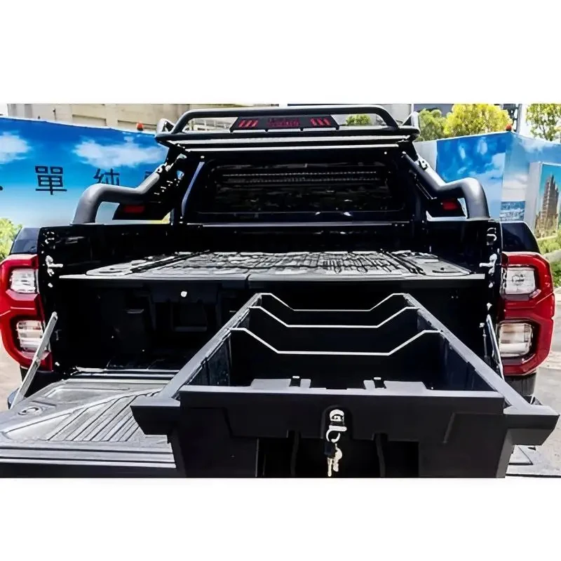 Offroad Pickup Truck S Plastic Slide Draw Bed Storage System Bed Drawer  Hilux 2015-2024 New
