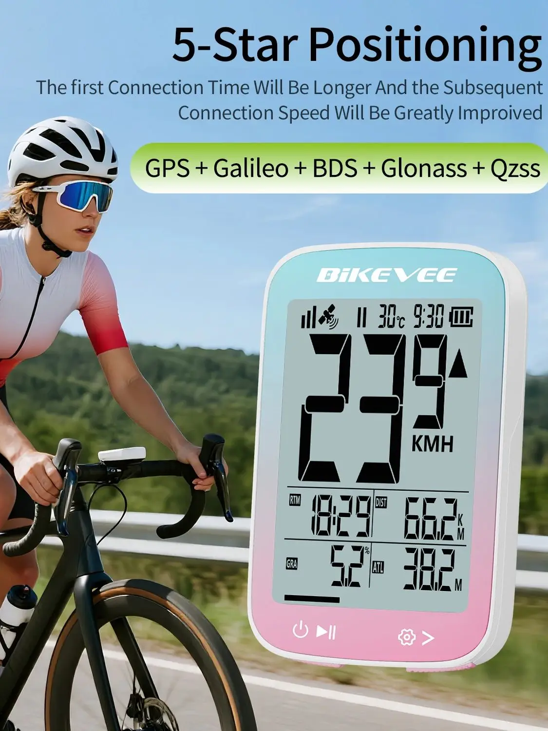 AliExpress Bikevee GPS Cycling Bike Computer Wireless Waterproof MPH KM/H Odometer Speedometer  Stopwatch Tracker Bicycle Accessories