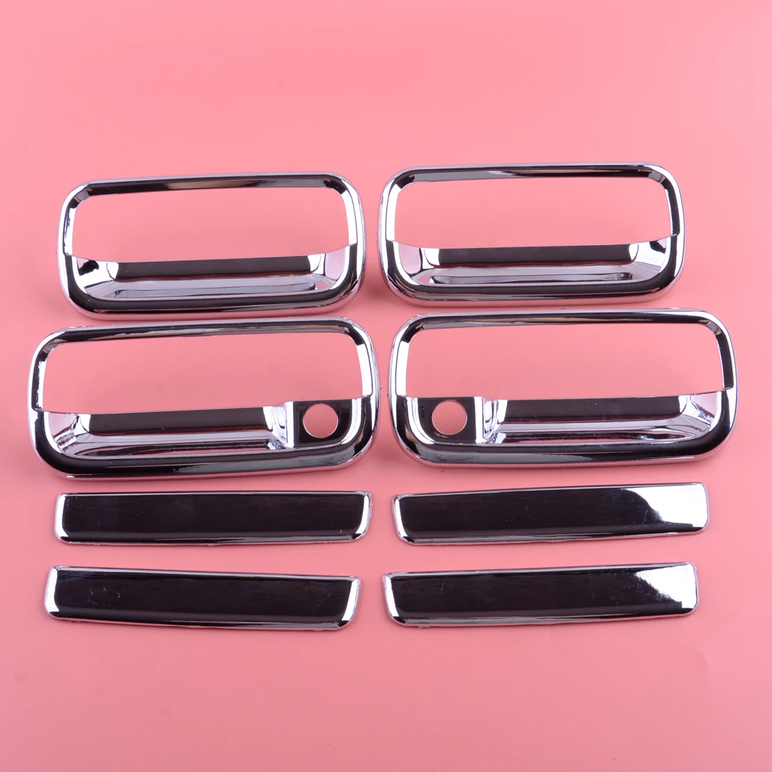 8pcs/Set Silver Plastic Exterior Side Door Handle Cover Trim Bezel Fit for Toyota 4Runner 2002 2001 2000 1999 1998 1997 1996