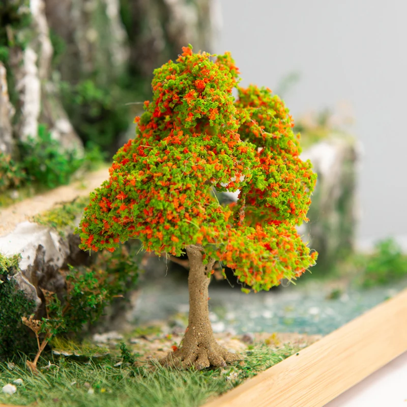 N Ölçekli 12 CM Tel Ağacı Modeli Minyatür Yeşil Ağaçlar Tren Demiryolu Düzeni Dağ Kum Masa DIY Peyzaj Manzara Malzemesi