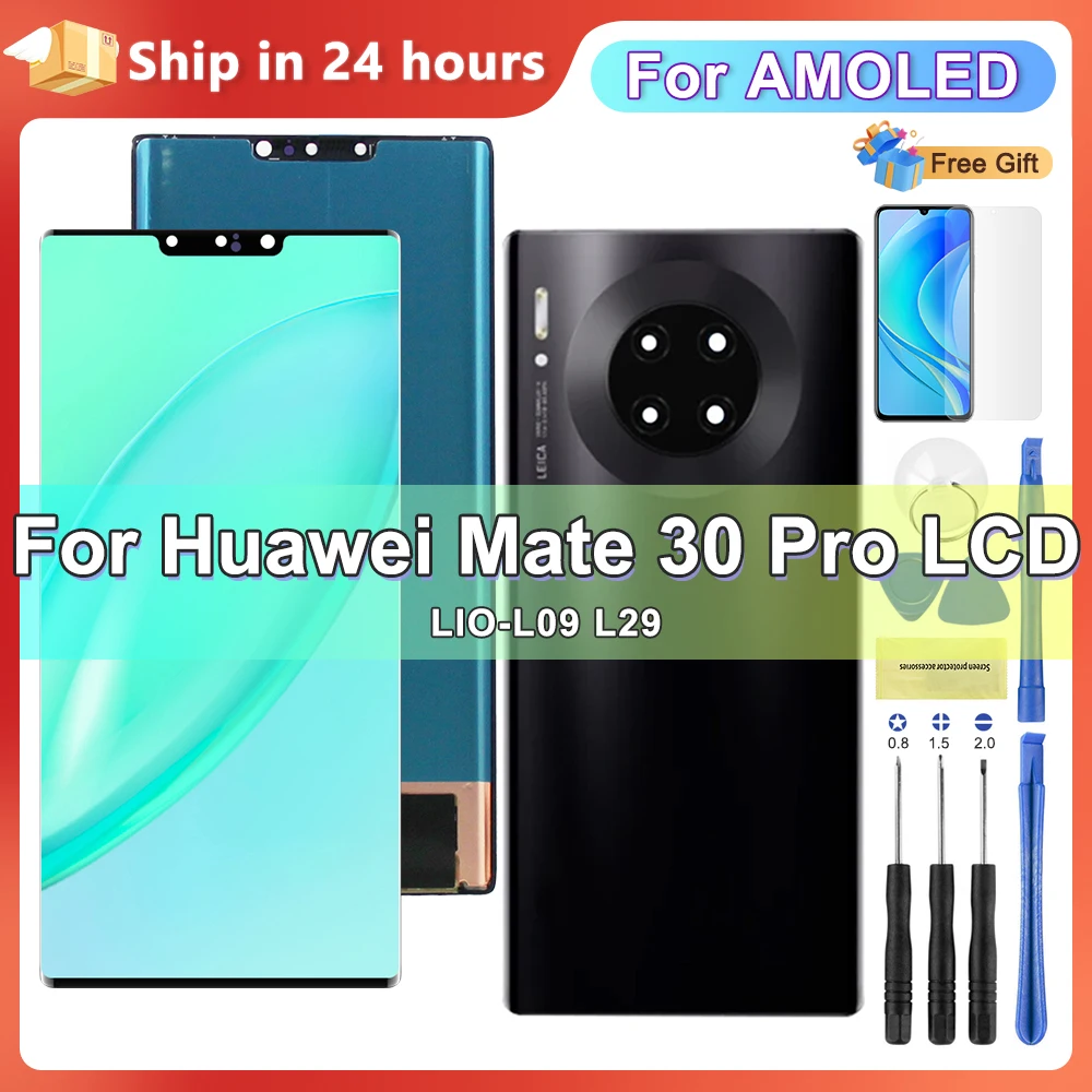 

6.53'' For HUAWEI Mate 30 Pro Display Replacement, For Original For Mate 30 PRO LIO-L09 L29 LCD Touch Screen Digitizer Assembly