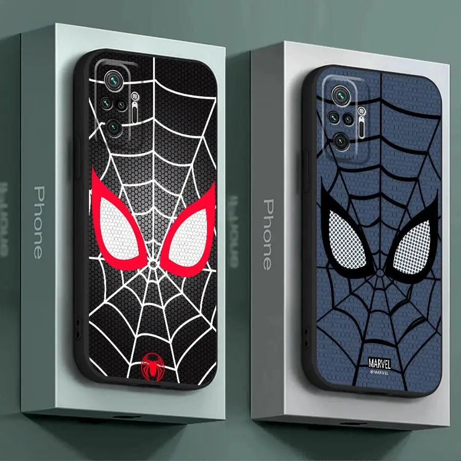 Marvel Spider Man Logo Cover Phone Case for Redmi Note 11 Pro 9 8 7 10S 12S 9S 11S 10 Pro 12 9T 8T 10 13 TPU Soft