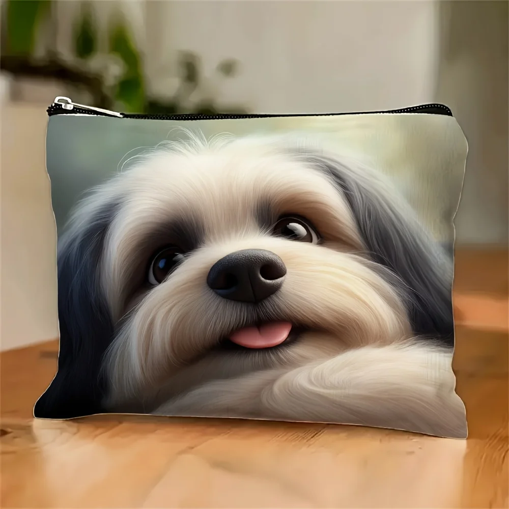 

ACute Plush Dog Face Cosmetic Bag- Multifunctional Zipper Pouch, Jewelry Storage Bag, Perfect Travel Zipper Small Storage Bag.