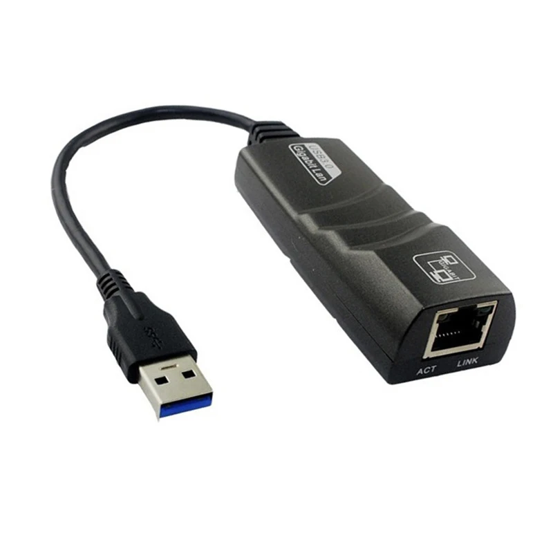 10/100/1000Mbps USB 3.0 Ethernet Adapter Cable Wired USB To Rj45 Port Gigabit Lan 1000M Network Card PC for Windows 10 Desktops