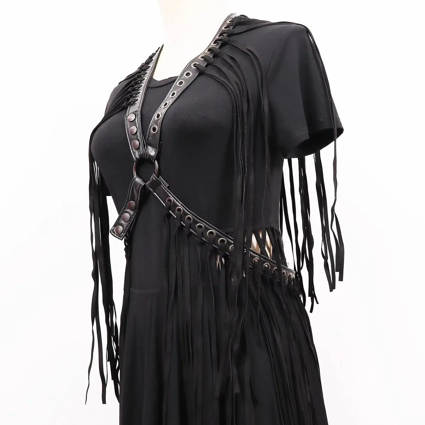 بو الجلود شرابة حزام المرأة خمر الأسود فستان Cummerbunds الكورسيهات حزام أحزمة الديكور واسعة حزام R3116