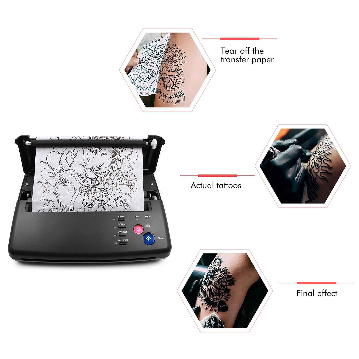 Tattoo Transfer Machine Stencils Device Copier Printer Drawing Thermal Tools For Tattoo Photos Transfer Paper Copy  For beginner