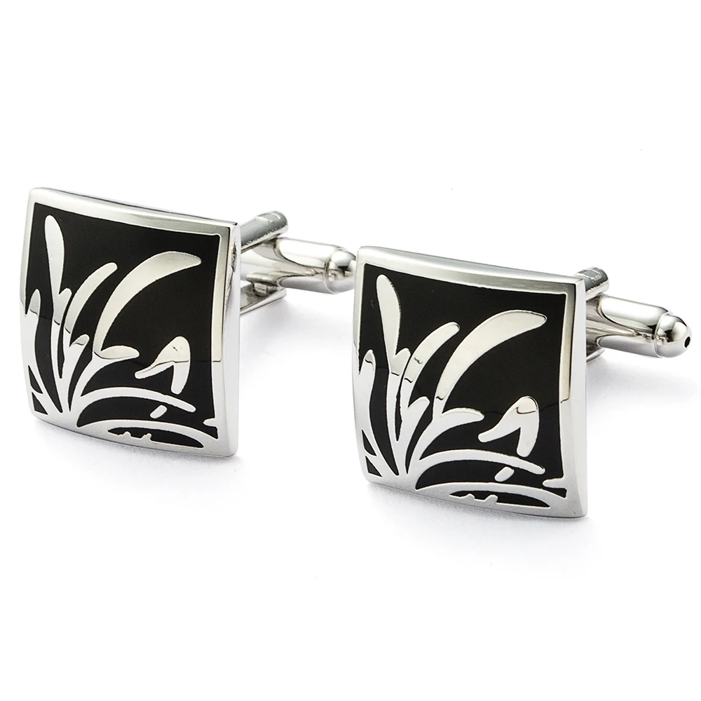 VAGULA Men's Button Gemelos Men Jewelry Hot Selling Enamel Cufflinks 636