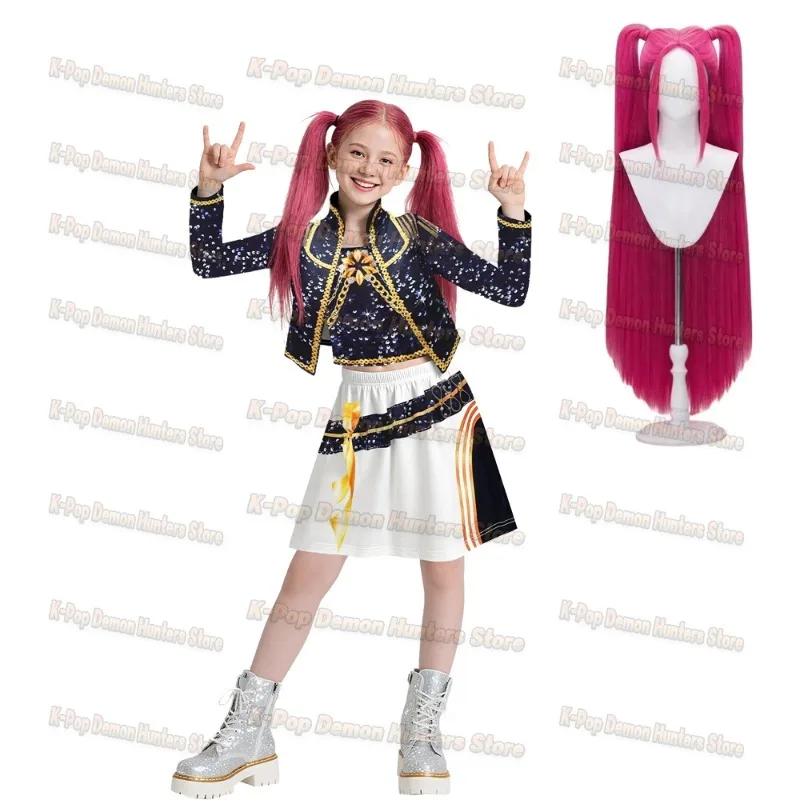 

KPop Demon Hunter Girls Outfits Fantasia Pop Singer Carnival Children's Halloween Cosplay Rumi Zoey Mira Performance Costume