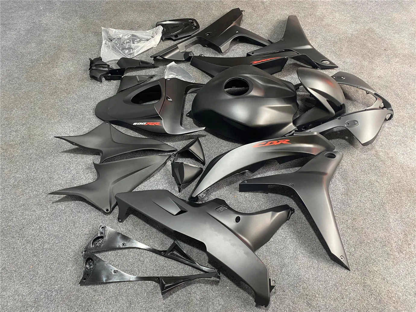 Motorcycle Fairing Kit fits the CBR600RR 2007 2008 F5 CBR600 07 08 Fairing Matte black red motorcycle housing