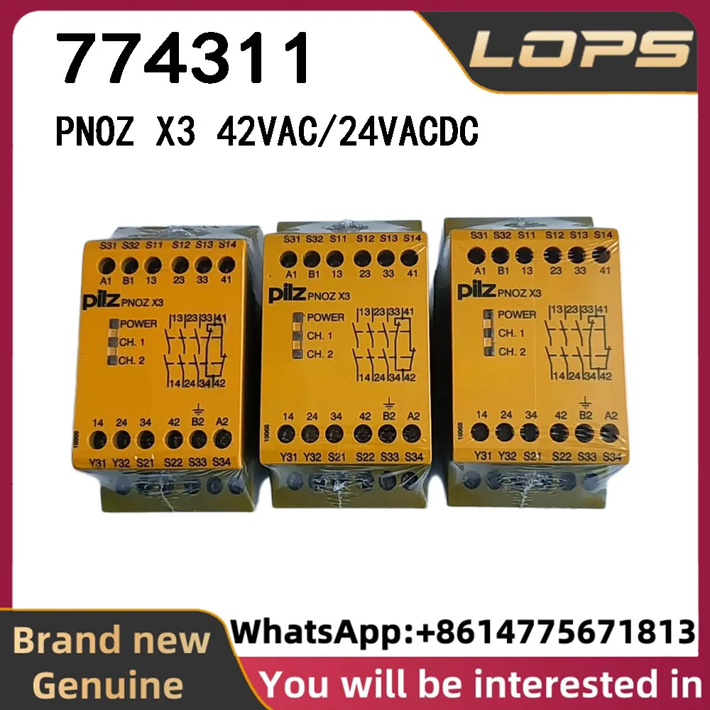 PNOZ X3 42VAC/24VACDC Pilz 774311 safety relay, brand new original genuine, large quantity in stock, welcome to inquire