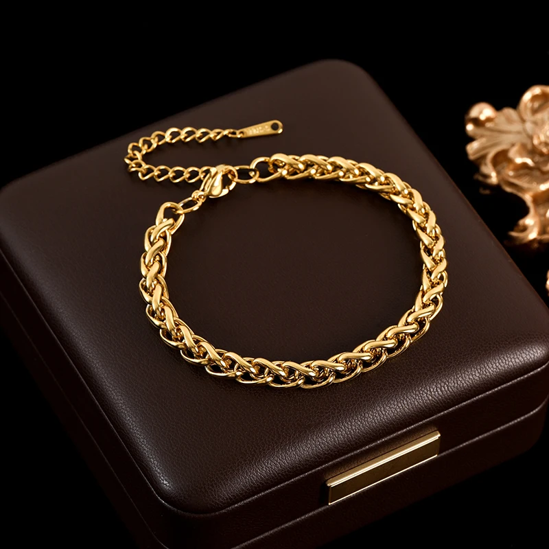 GANEMLY 316L Edelstahl Baum des Lebens Armband Für Frauen Mode 18K Gold Überzogene Handgelenk Kette Wasserdicht Schmuck Dame geschenk