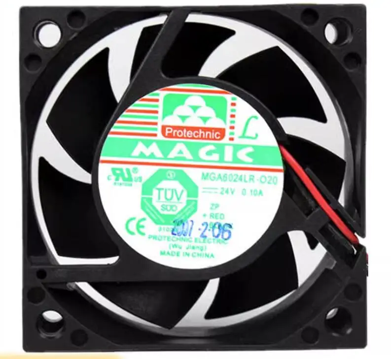 

Magic MGA6024LR-O20 DC 24V 0.10A 60x60x25mm 2-Wire Server Cooling Fan