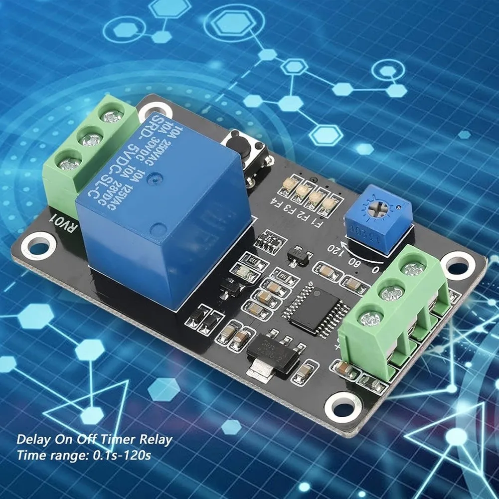 1pc Versatile Time Delay Relay Module Self-Locking Adjustable Delay Timing For Electrical Equipment Supplies
