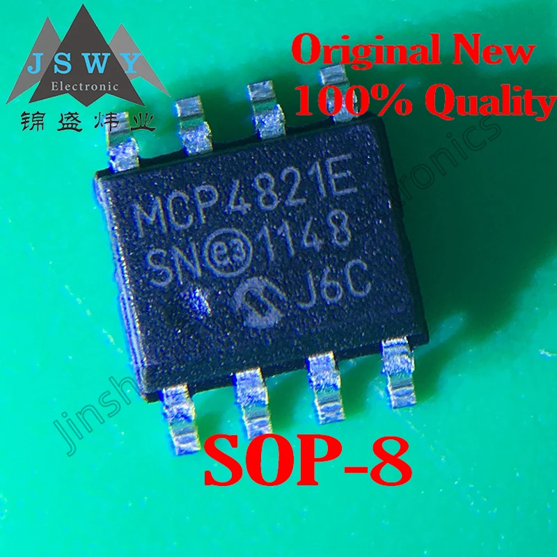 (1/5pieces) MCP4821-E/SN MCP4821-E MCP4821 SOP8 digital-to-analog converter 100% brand new and original Electronics