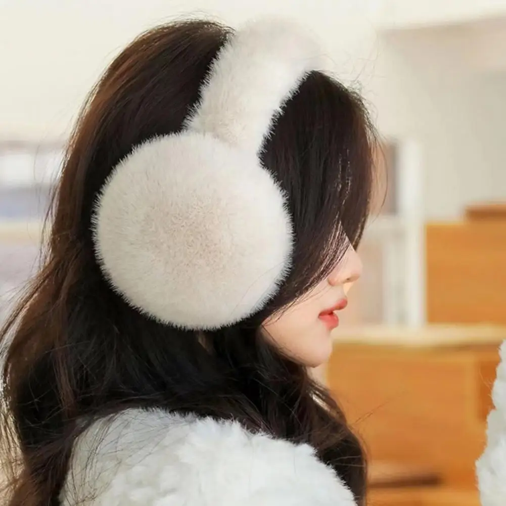 Schattige Unisex Winter Oorkappen Pluizige Hoofdband Elastische Antislip Zacht Verdikte Pluche Bont Vrouwen Mannen Oor Warmer