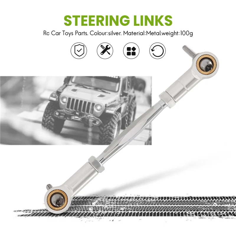 AC52-CNC Metalen Stuur Trekstang Voor 1/5 HPI BAHA ROVAN KM BAJA 5B 5T 5SC SS Rc Auto Onderdelen