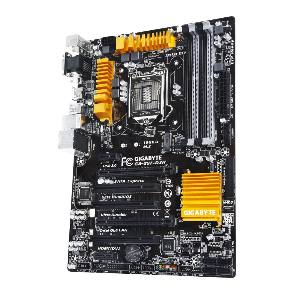 Imagem -03 - Gigabyte-placa-mãe Ga-z97-d3h Lga 1150 Intel Z97 Hdmi Sata gb s Usb 3.0 Atx Intel