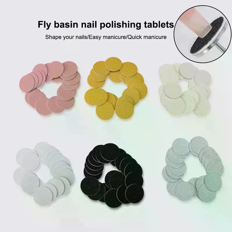 20 pçs descartáveis pedicure moagem arquivos lixa substituível polidor de pele morta cutícula calo remover almofadas disco pés ferramentas cuidados