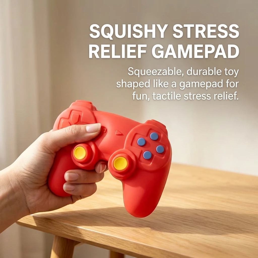 1 Piece Game Controller Soft TPR for Office Break Study Relaxation and Funny Holiday Gift Durable