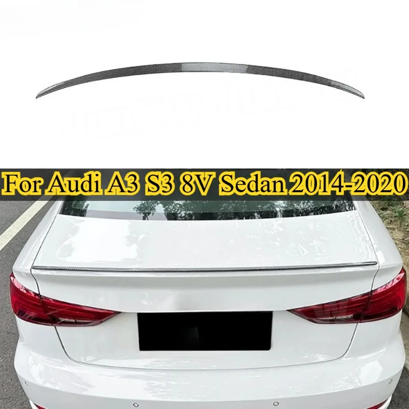 

NONGSHI Rear Spoiler Wing Rear Trunk Roof Lip Audi A3 S3 8V Sedan 2014-2020 ABS Diffuser Cap Tail Wing Car Accessories Top Wings