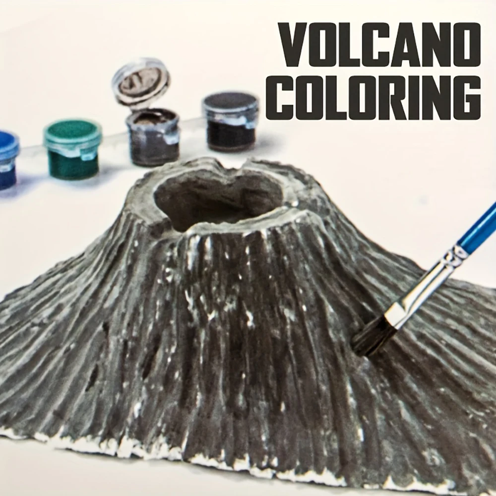 Creative Volcano Eruption Experiment Set DIY Painting Coloring Kit Child Popular science Toy,Birthday Gifts for boys and girls