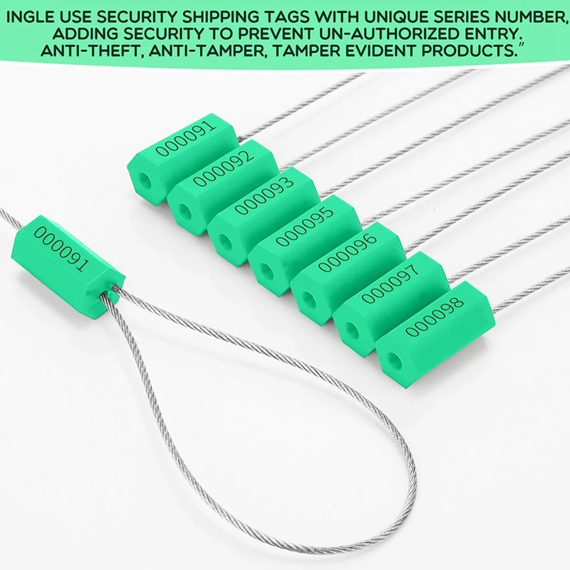 A74E-120 Steel Cable Seals Metal Security Seal Numbered Metal Truck Trailer Seals Security Tags Tamper Evident Tags