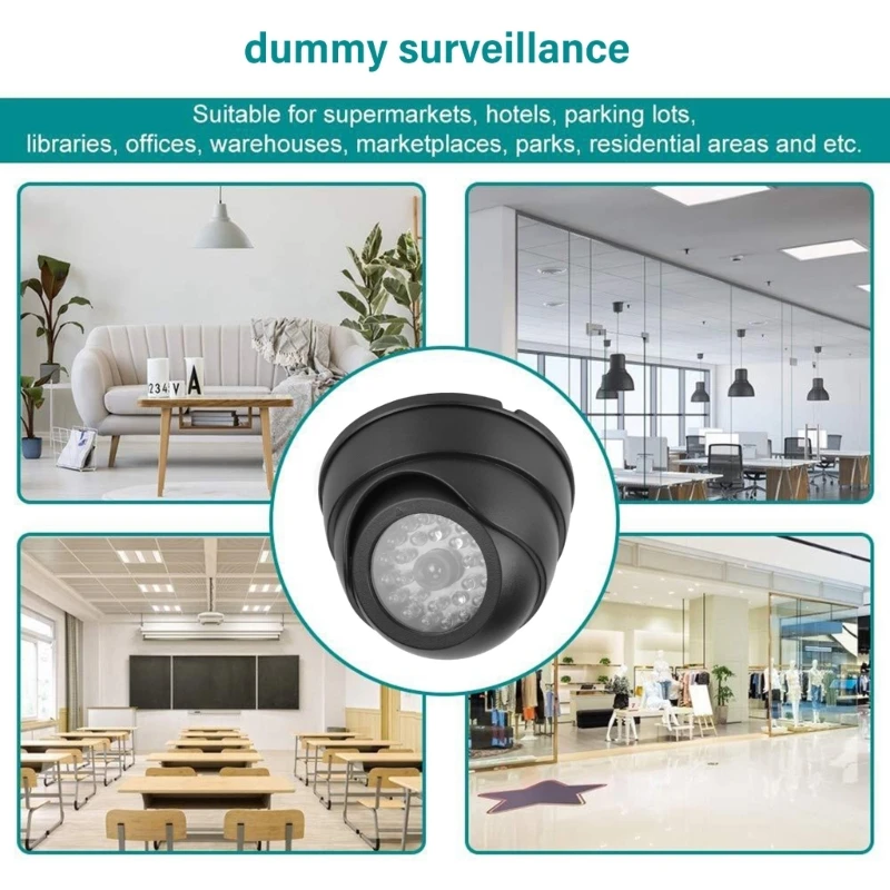 Simulated CCTV Camera Device Realistic Appearance Plastic Housing Visible Burglar Deterrents System 896C