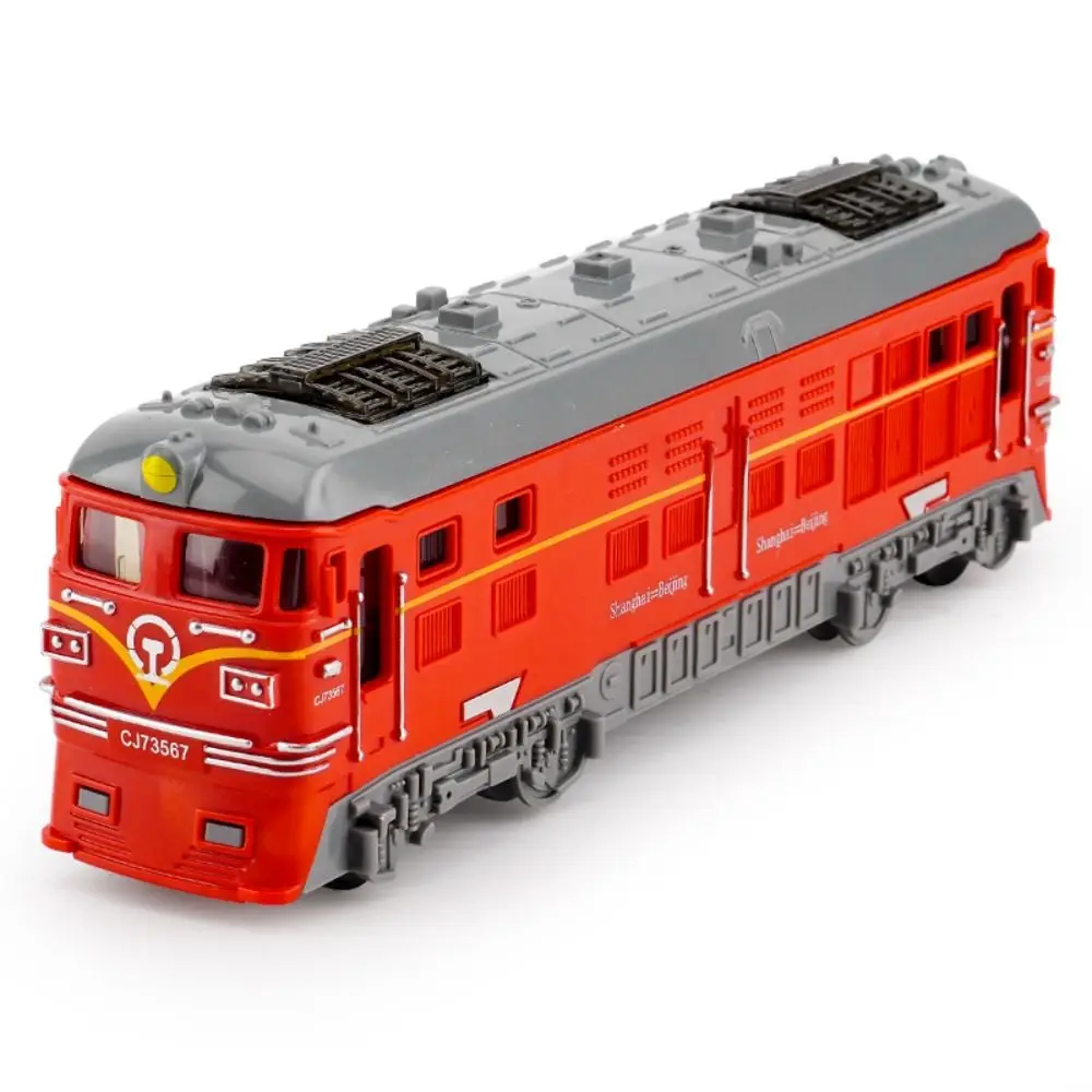 Simulation Scale Inertial Train Model Educational Pull Back Rail Vehicle Toy Miniature Plastic Train Car Toys Boys and Girls