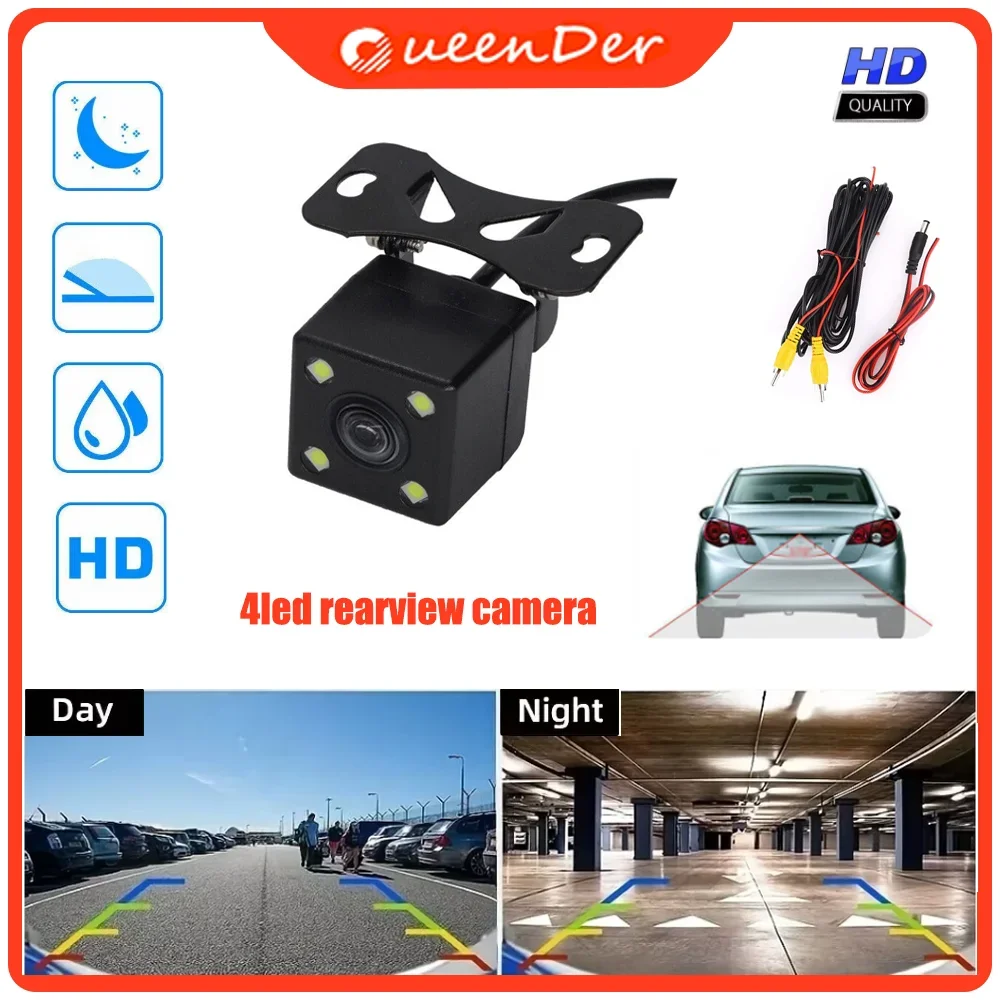 

QueenDer Car HD Camera, Video Car Camera, Reversing Camera, 4/8/12LED Night Vision Reversing Parking Camera