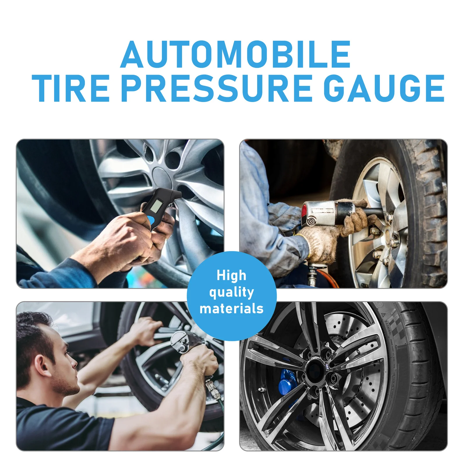 

1Pcs Professional Tire Pressure Gauge Premium ABS Material High Accuracy Digital Display Easy to Carry Car Tire Supply
