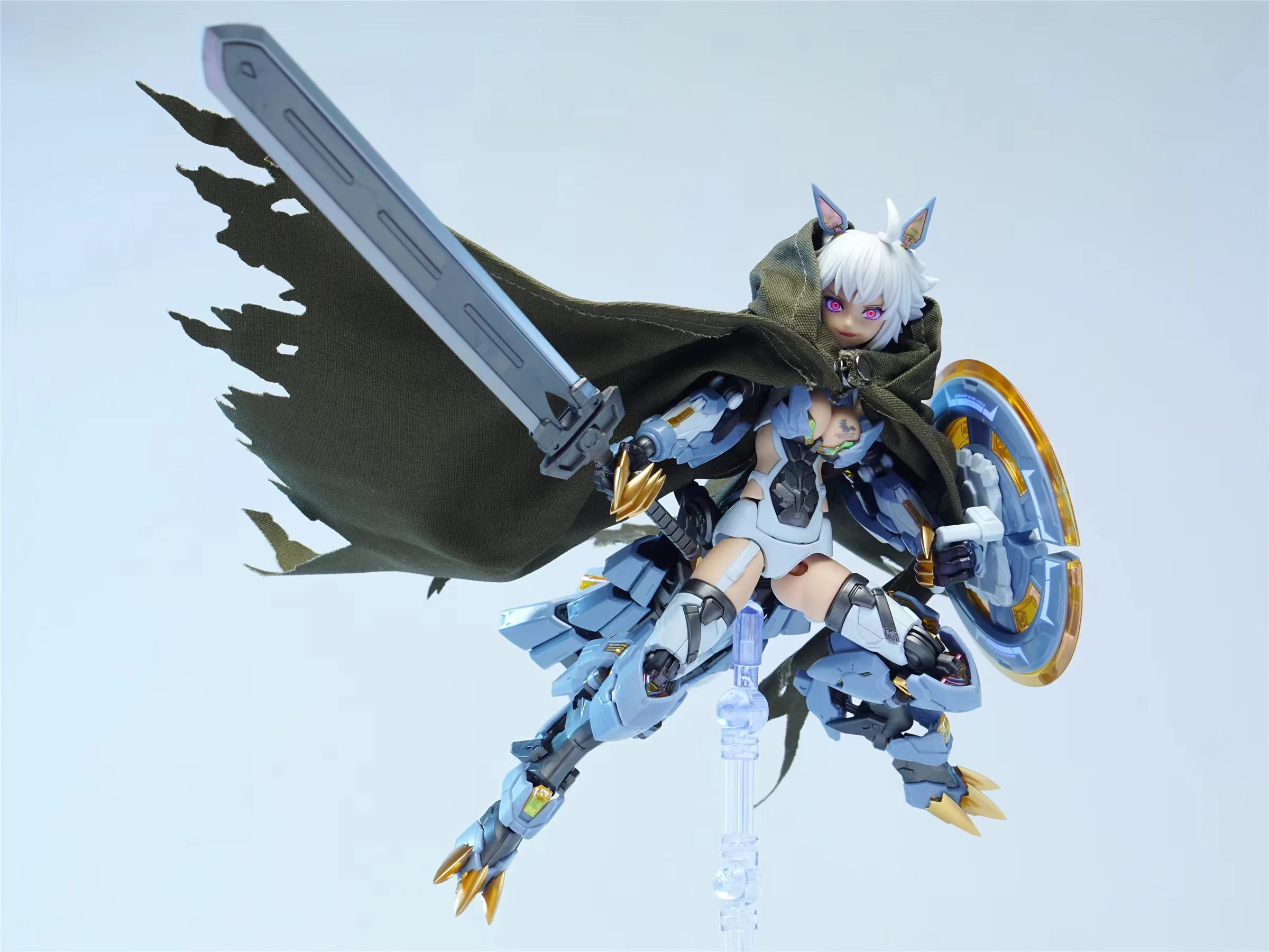 Nuke Matrix Cyber Forest Fantasy Girls Mad Wolf Carolina Rolphe CF06 Mobile Suit Girl Machine Assemble Figure Toy Gift