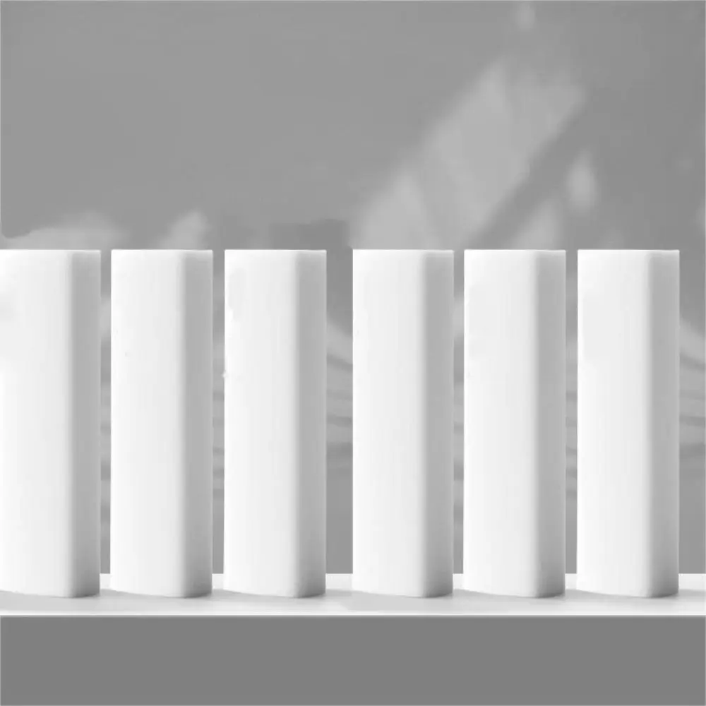 6Pcs Chip-free Triangle Shape Eraser Ultra-clean No Trace White Rubber Eraser Soft Creative Pencil Eraser School