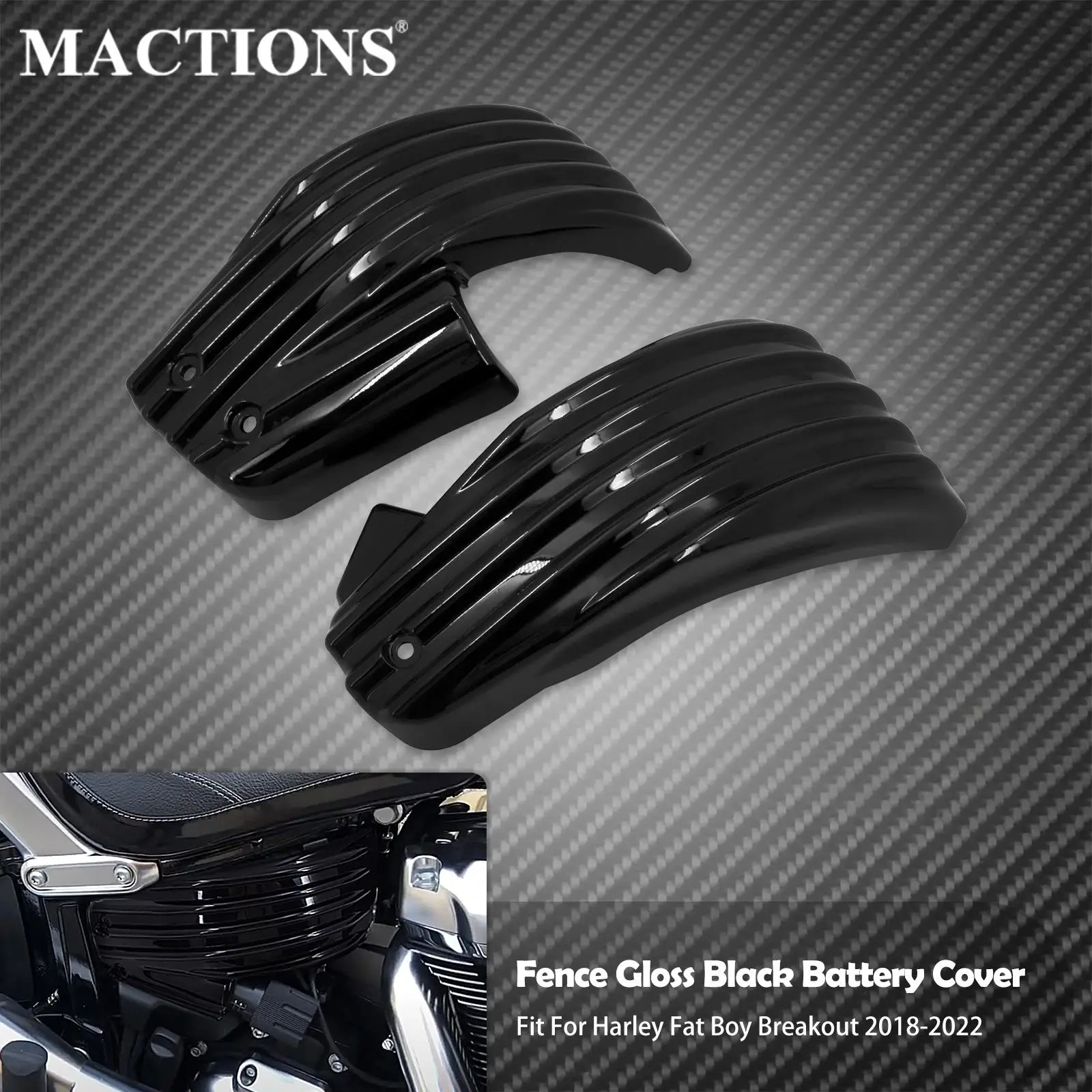 Motorcycle Right Left Side Battery Fairing Fence Cover For Harley Softail Fat Bob Breakout M8 FXBR 2018 2019 2020 2021 2022