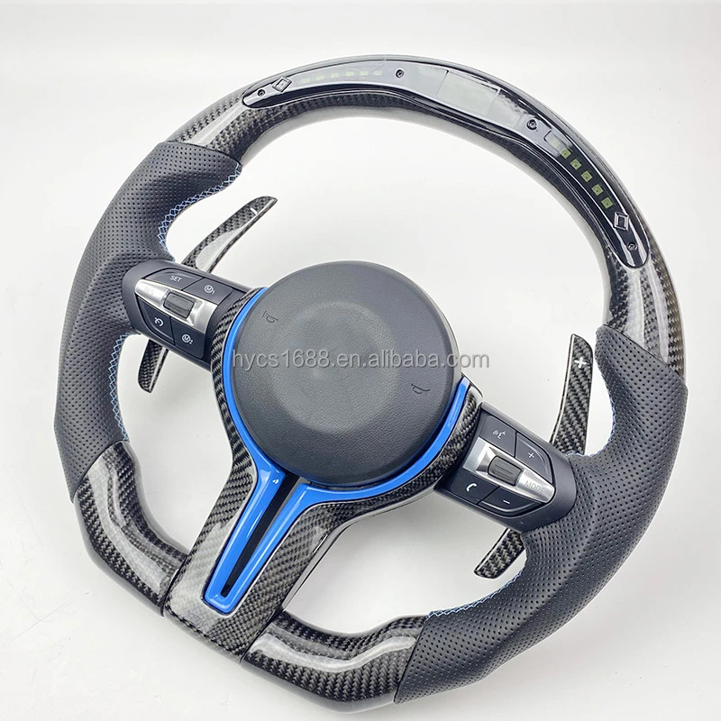 

Suitable for BMWs steering wheel F30 F10 3 Series 5 series x5x6 carbon fiber LED steering wheel customization