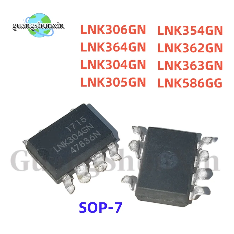 10PCS LNK306GN LNK306 SOP LNK364GN LNK304GN LNK305GN SOP-7 LNK305 LNK306 LNK304 LNK364 SMD LNK363GN LNK362GN LNK354GN LNK586GG