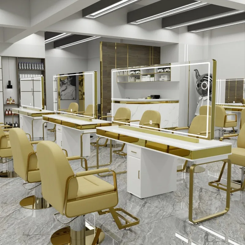 Meistverkaufter Beauty Mirror Salon Station Friseur LED Salon Makeup Mirror