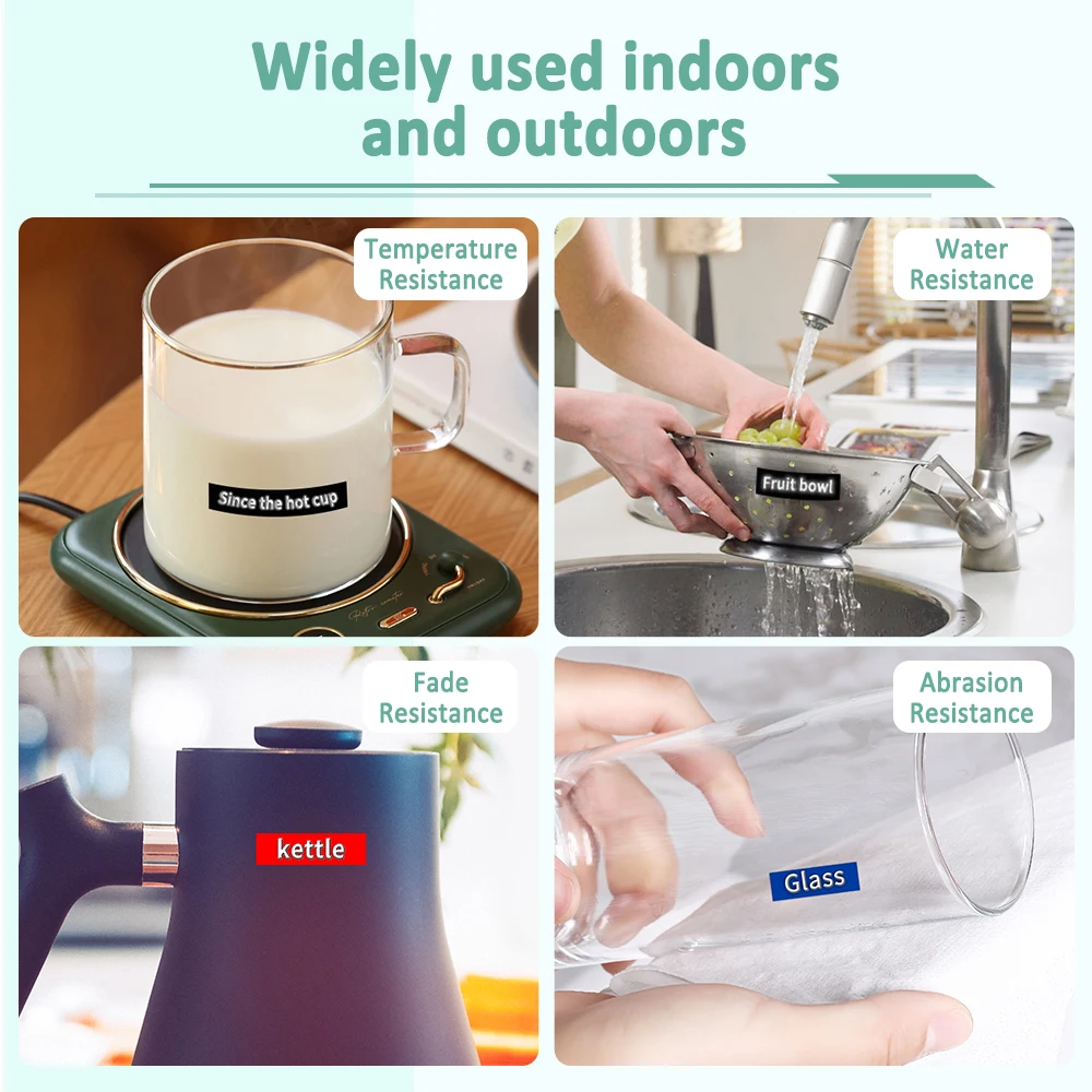 Topcolor Compatible Dymo 3D Label Tapes Embossing Labels for Dymo Label Maker Printer Ribbon Labeling Machine 1610 Motex E101