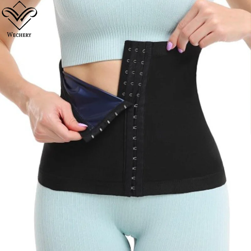 Wechery Sauna Waist Trimmer Belly Wrap Women Sweat Band Body Shaper Tummy Slimming Abdomen Girdle Burn Fat Sheath