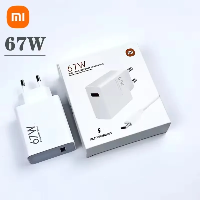 

Original Xiaomi 67W Fast Charger Mi 14 13T 12T 13 Ultra Pro Redmi Note 12 11 13 Pro Poco X5 F5 Pro USB Charger Type C Cable