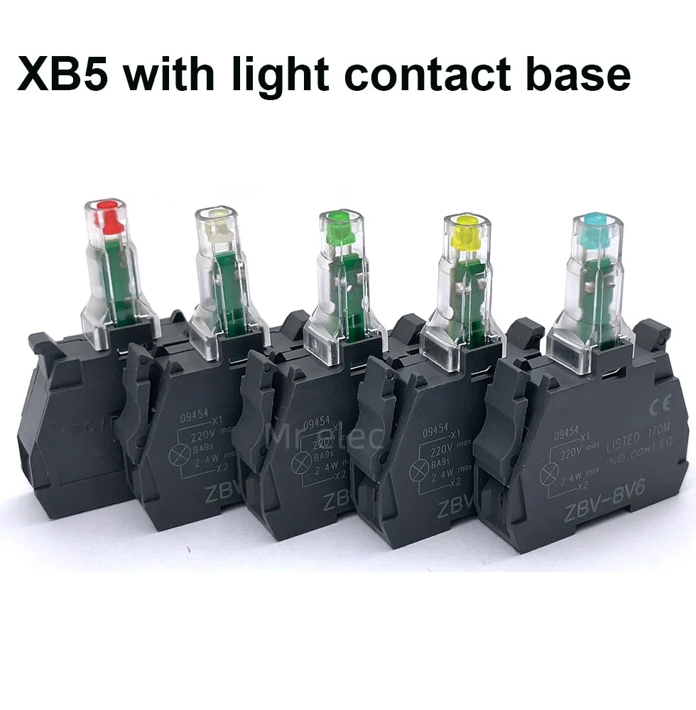 1PCS Xb4 Zb4 ZBV-M3 ZBV-B3 ZBV-B4 B5 B1 Push Button Switch Indicator Lamp Light