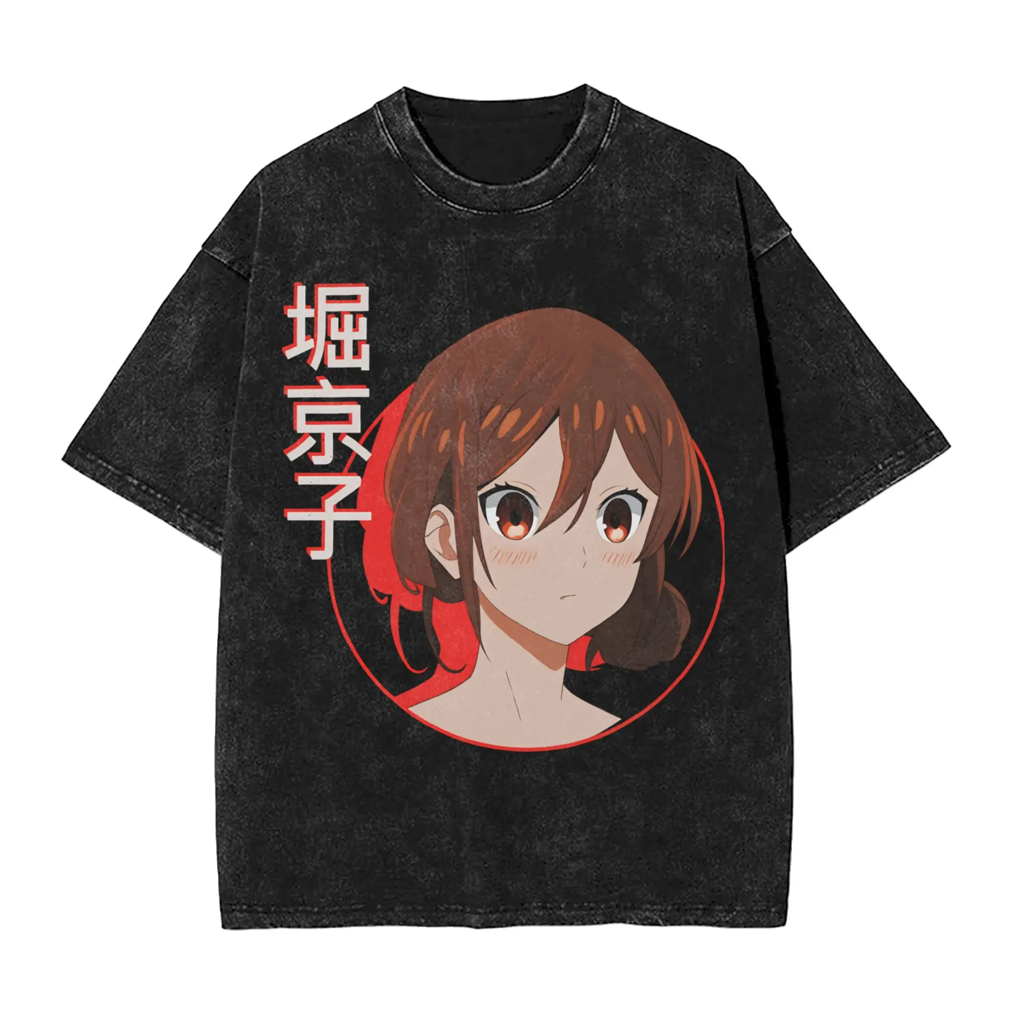 Streetwear Washed T Shirt Comic H-Horimiya Cotton T-Shirts  Novelty Tshirt for Men Summer Aesthetic Print Top Tees