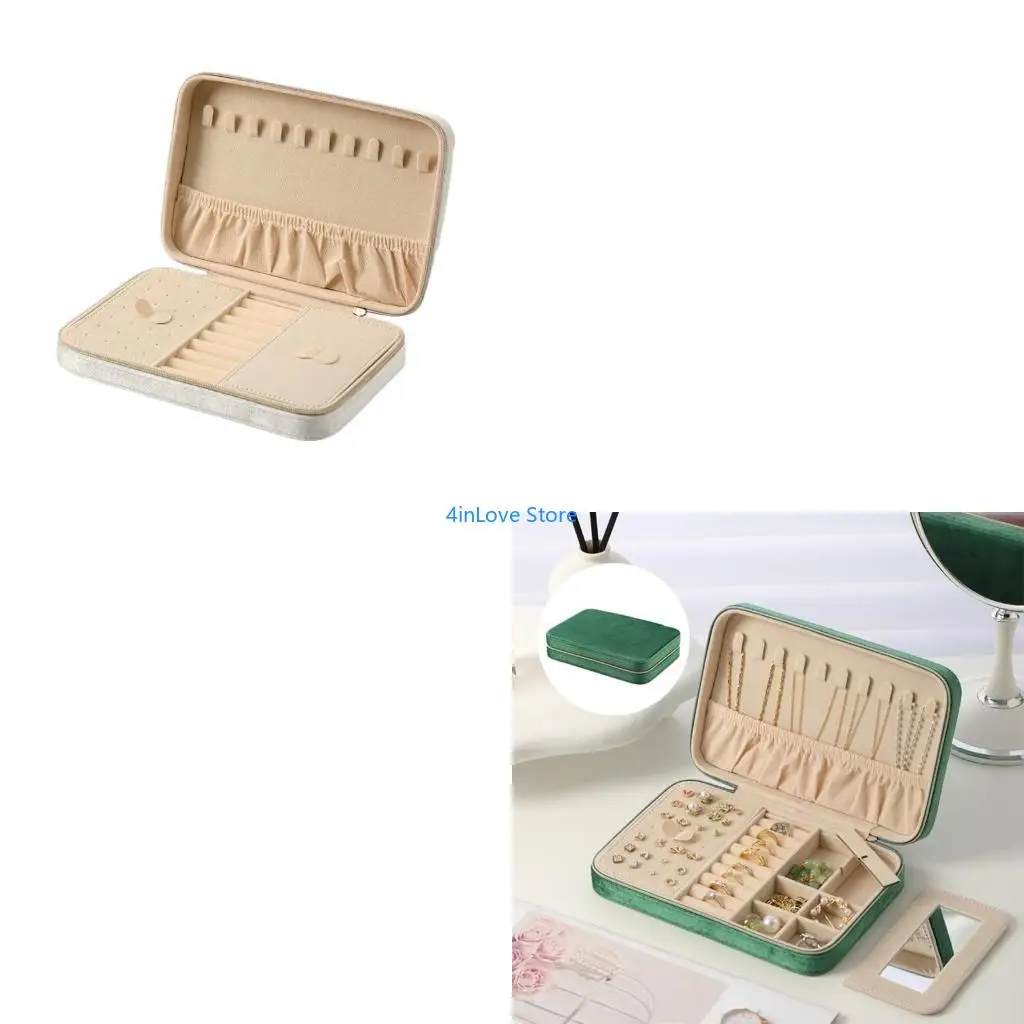 

T4MD Portable Jewelry Storage Box with Protective Dividers for Jewelry Accessories