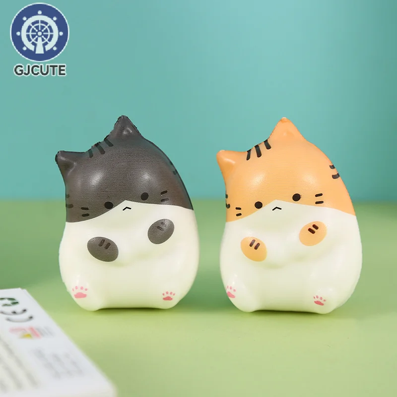 Brinquedo de alívio do estresse dos desenhos animados rebote cacau gato adulto crianças artefato bonito animal pitada música anti estresse pequeno brinquedo