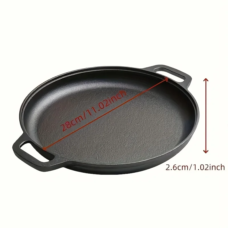 Customizable cast iron multi-functional pot:a non-stick pot suitable for pizza and pancakes, perfect for home kitchens