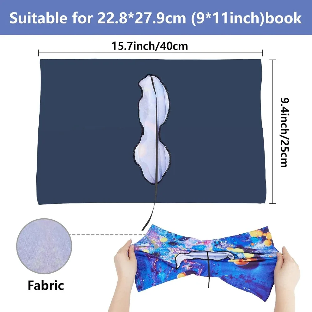 Lotus Stretchable Book Cover Flower Vintage Ruffle Washable Reusable Large Nylon Book Protector Elastic Notebook Wraps Suitable