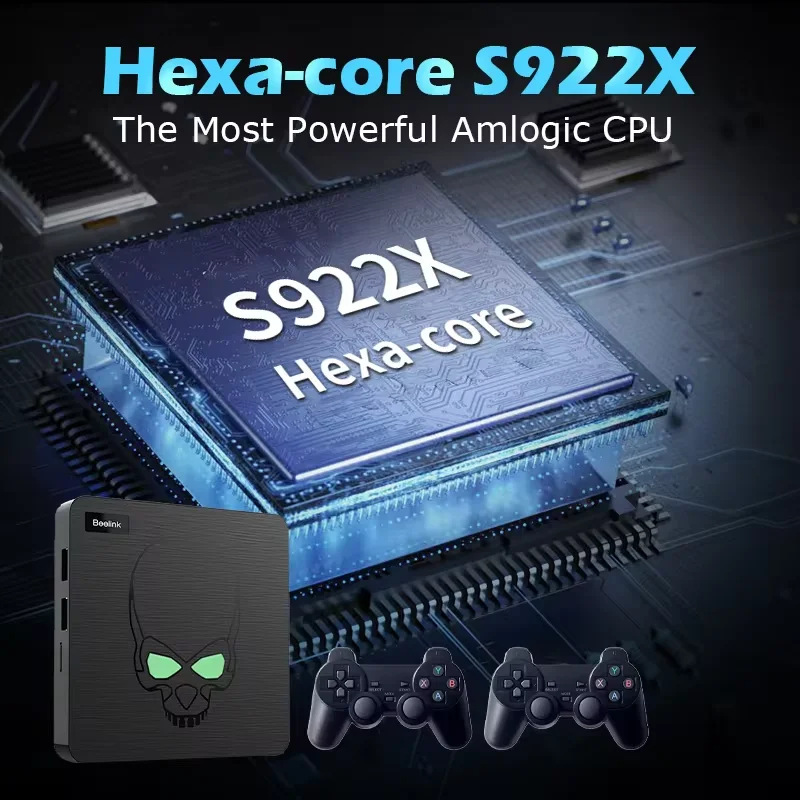 Kinhank Super Console X King Beelink Retro Video Game Consoles TV BOX For SS/DC/Arcade Media TV 9 Amlogic S922X With 60000 Games