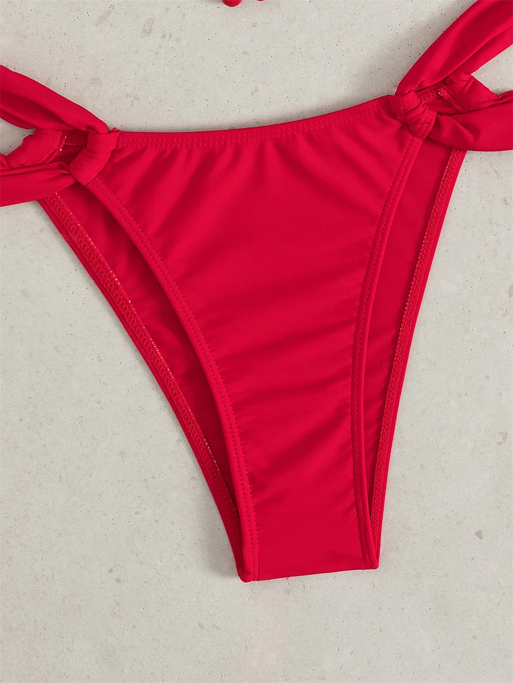 لؤلؤة الكرز الرسن بيكيني الإناث ملابس السباحة النساء قطعتين مجموعة البكيني المرقعة الاستحمام ثوب السباحة السباحة